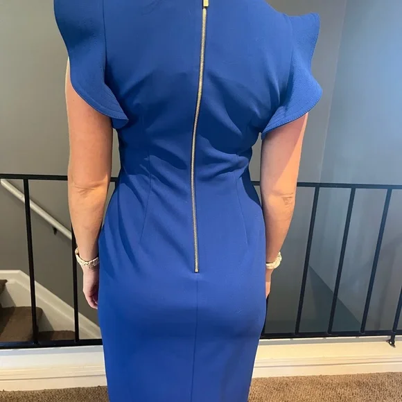 Calvin Klein Cocktail Dress (Size 4) Royal Blue - Picture 3 of 3